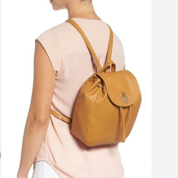 Longchamp Cavalcade Leather Backpack - Picture 1 of 8